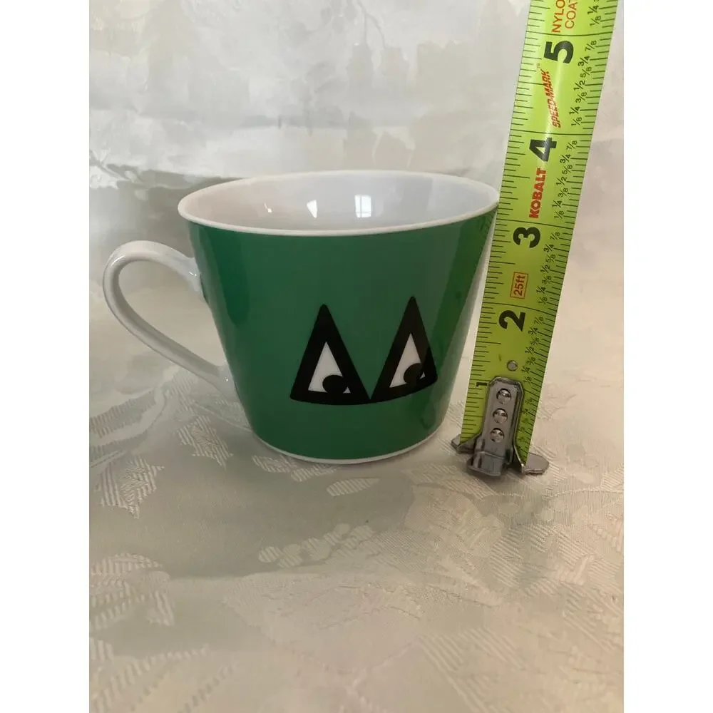 IKEA Glödande Mug Set Poland Blue Green Face Espresso Cups Set of 2